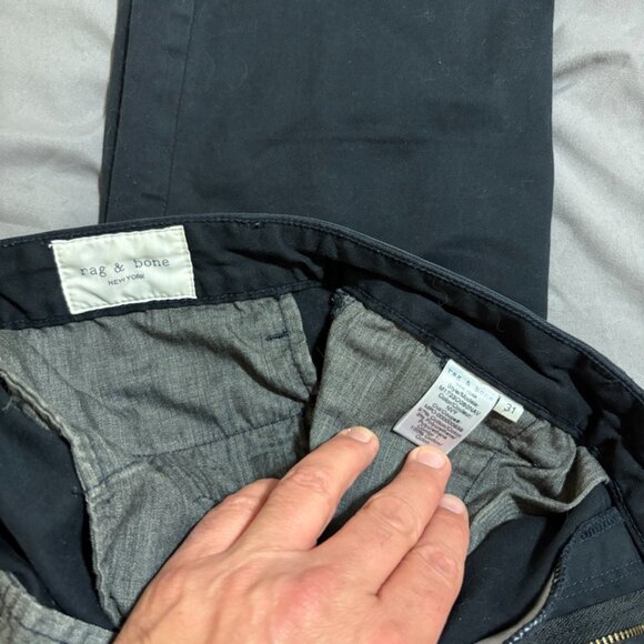 Navy Rag & Bone Chinos - Picture 2 of 4
